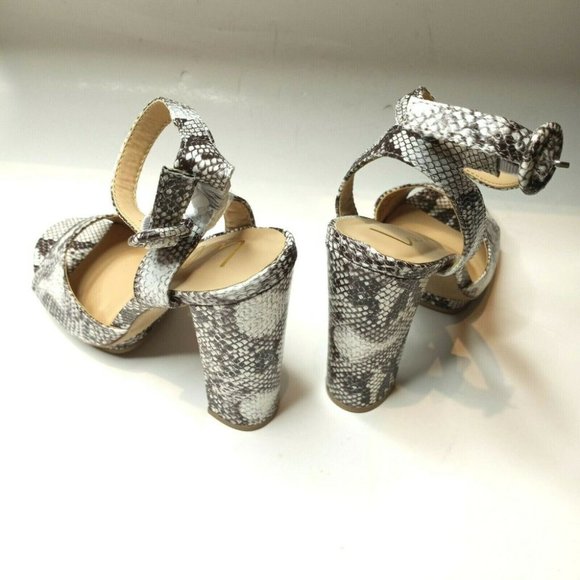 Lulu's Priya Snake Print Ankle Strap Platform Heel - Picture 8 of 11